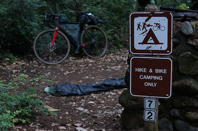 hiker-biker camp site portola redwoods