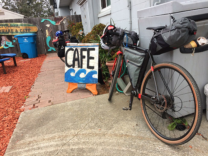 el granada hardware cafe breakfast bikepacking pacific coast